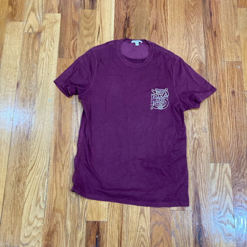 Burberry Maroon Short Sleeve Tee